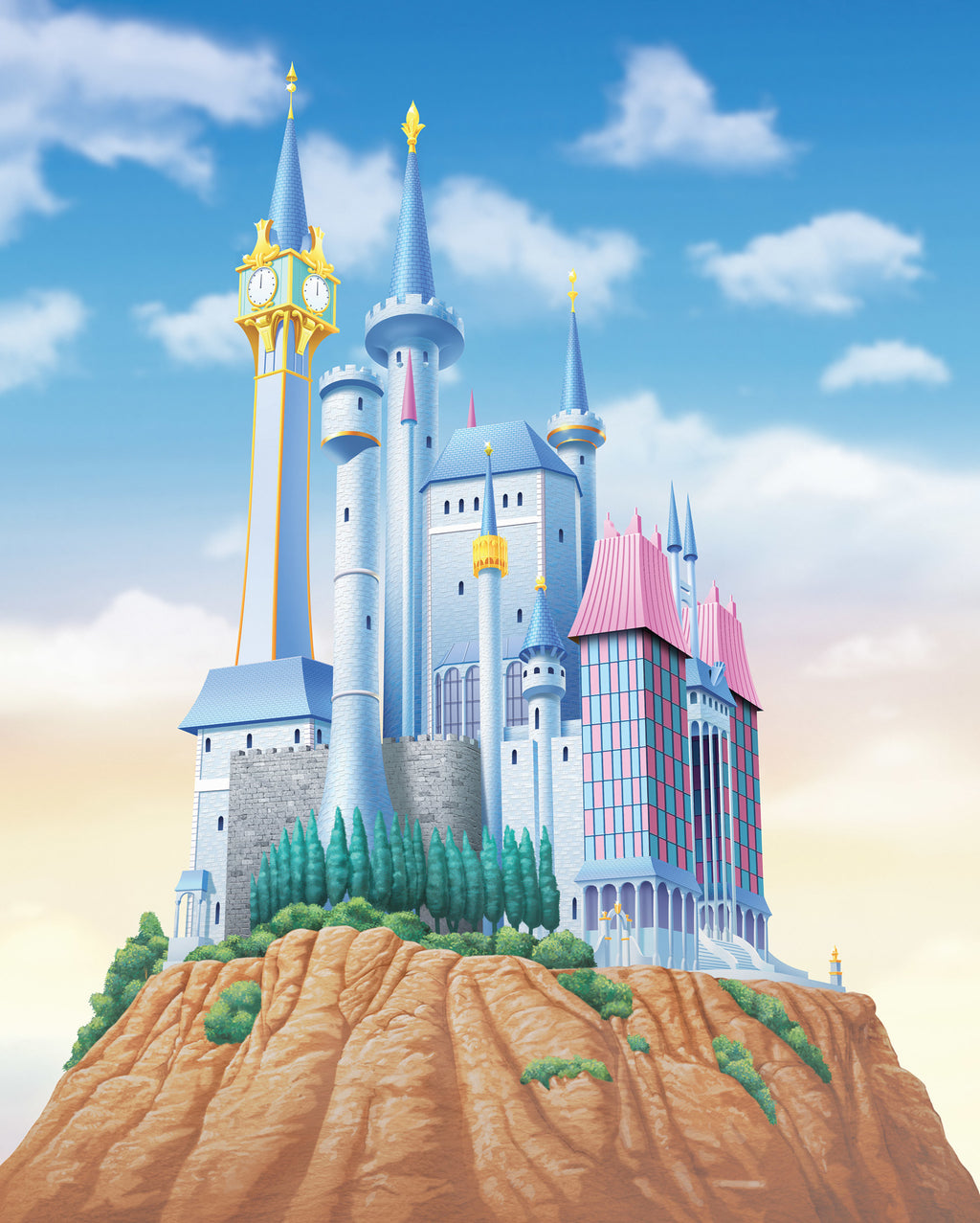 Disney Princess Cinderella Castle Wall Mural DX4 233 | Yourdecoration.com