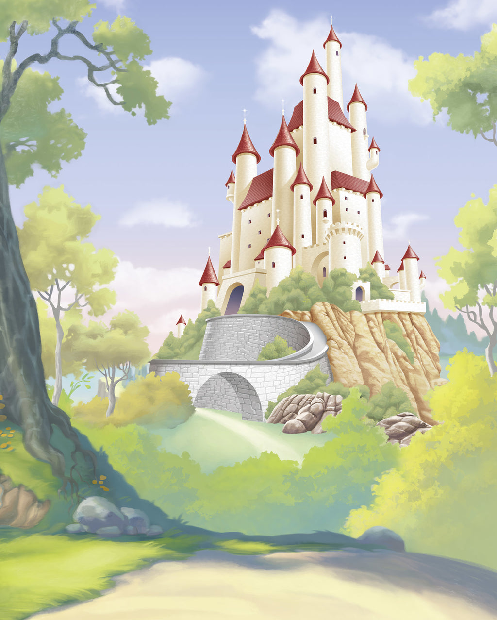 Disney Princess Snow White Castle Wall Mural DX4 192 | Yourdecoration.com