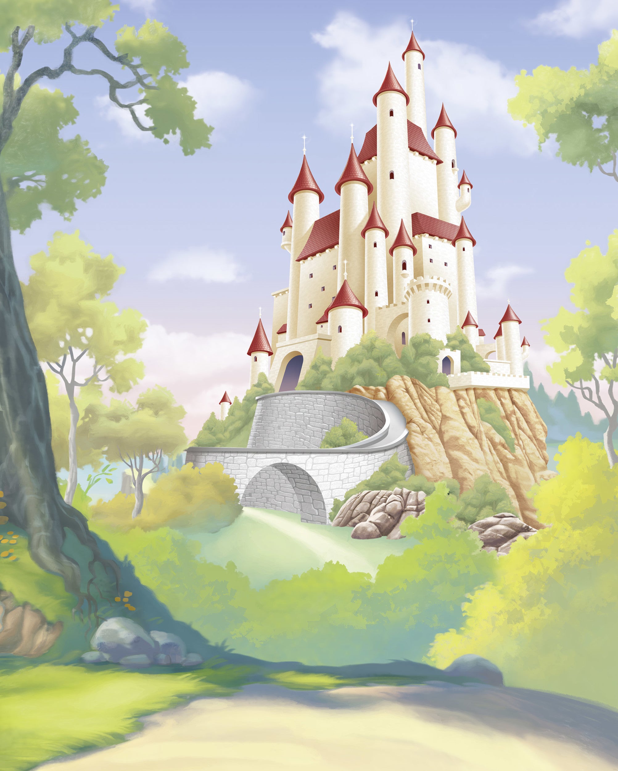 Disney Princess Snow White Castle Wall Mural DX4 192 | Yourdecoration.com