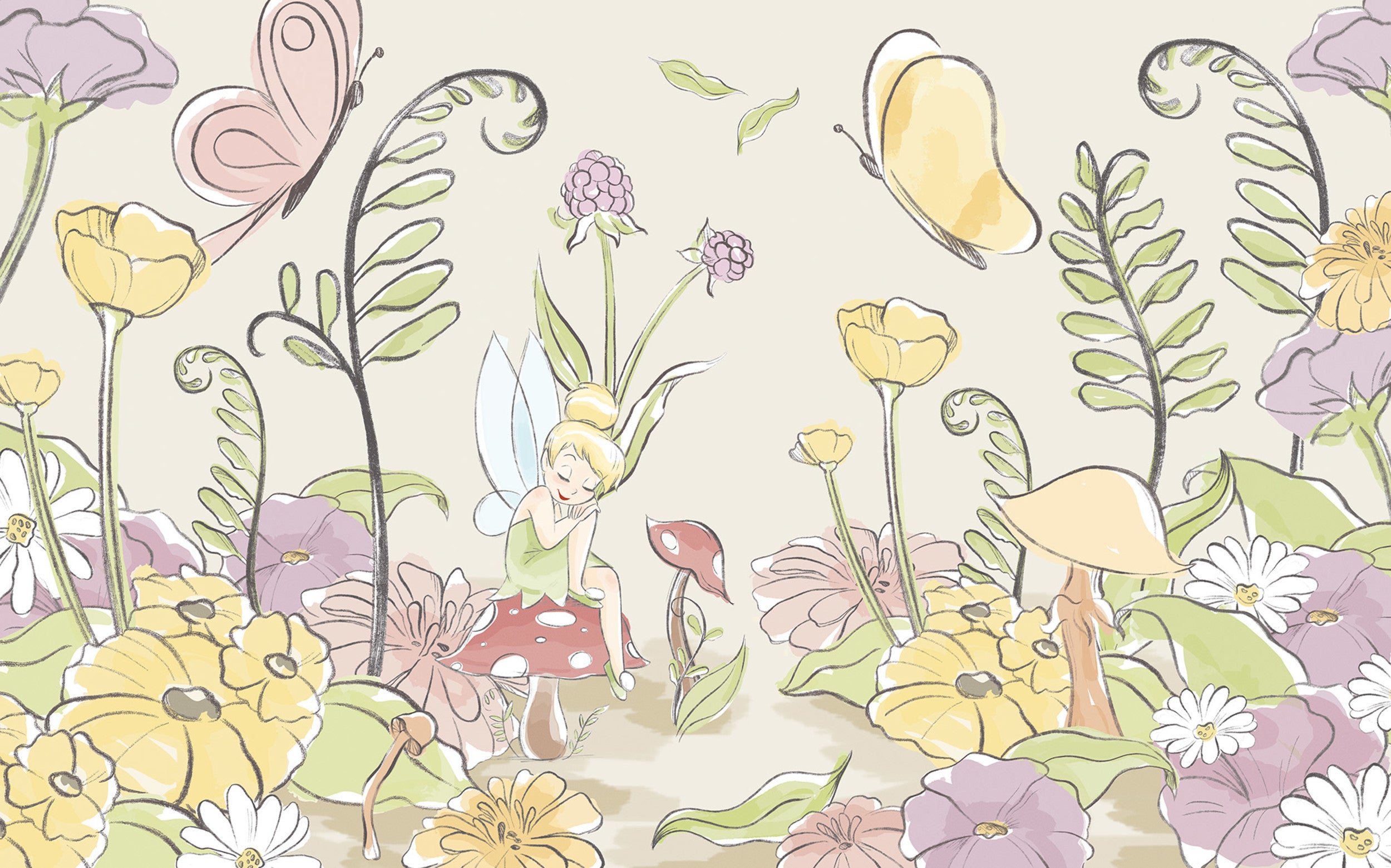 Disney Tinker Bell Infant Wall Mural DX8 219 | Yourdecoration.com