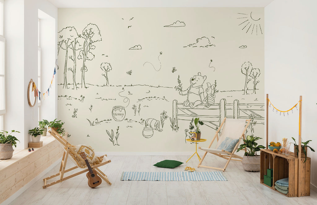 Disney Winnie the Pooh Bee at one with Nature Interior Wall Mural DX8 193 | Yourdecoration.com