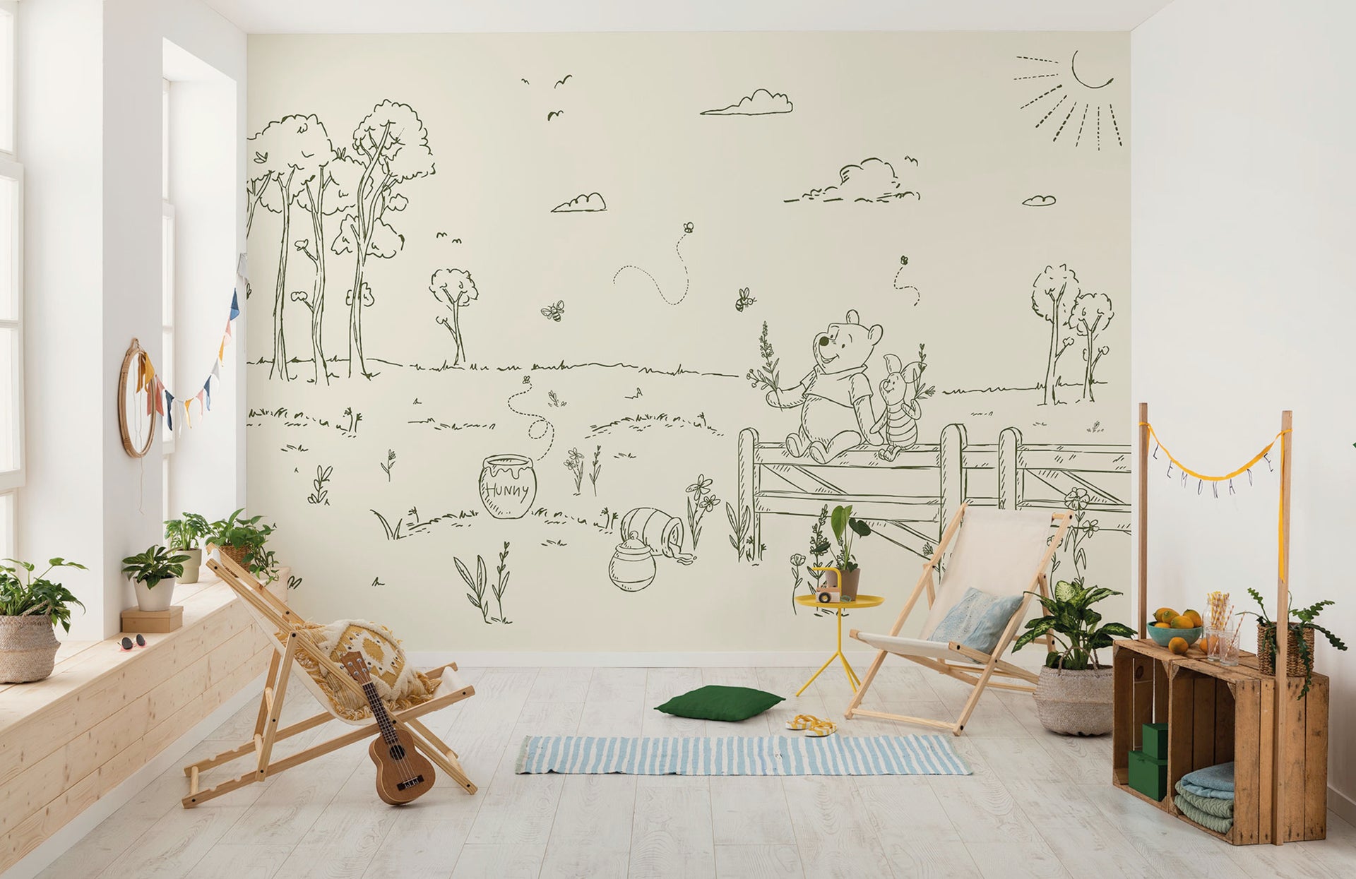 Disney Winnie the Pooh Bee at one with Nature Interior Wall Mural DX8 193 | Yourdecoration.com