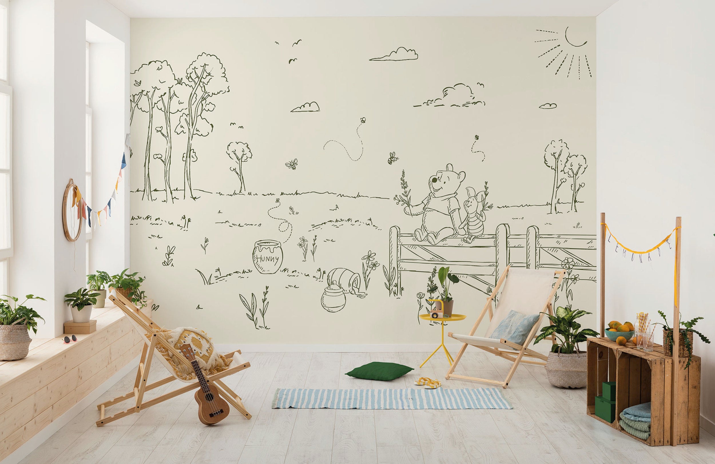 Disney Winnie the Pooh Bee at one with Nature Interior Wall Mural DX8 193 | Yourdecoration.com