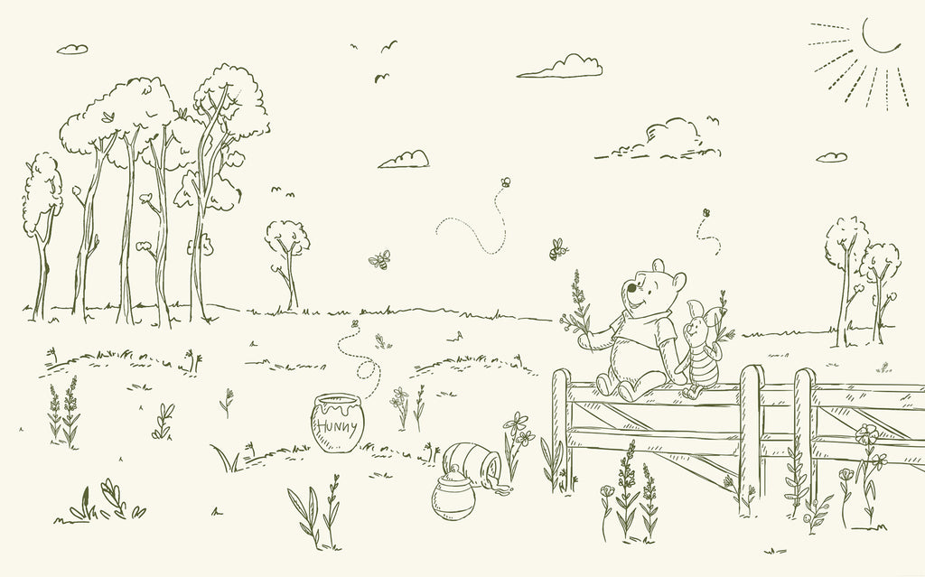 Disney Winnie the Pooh Bee at one with Nature Wall Mural DX8 193 | Yourdecoration.com