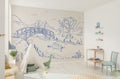 Disney Winnie the Pooh Blue Ink Interior Wall Mural DX7 235 | Yourdecoration.com
