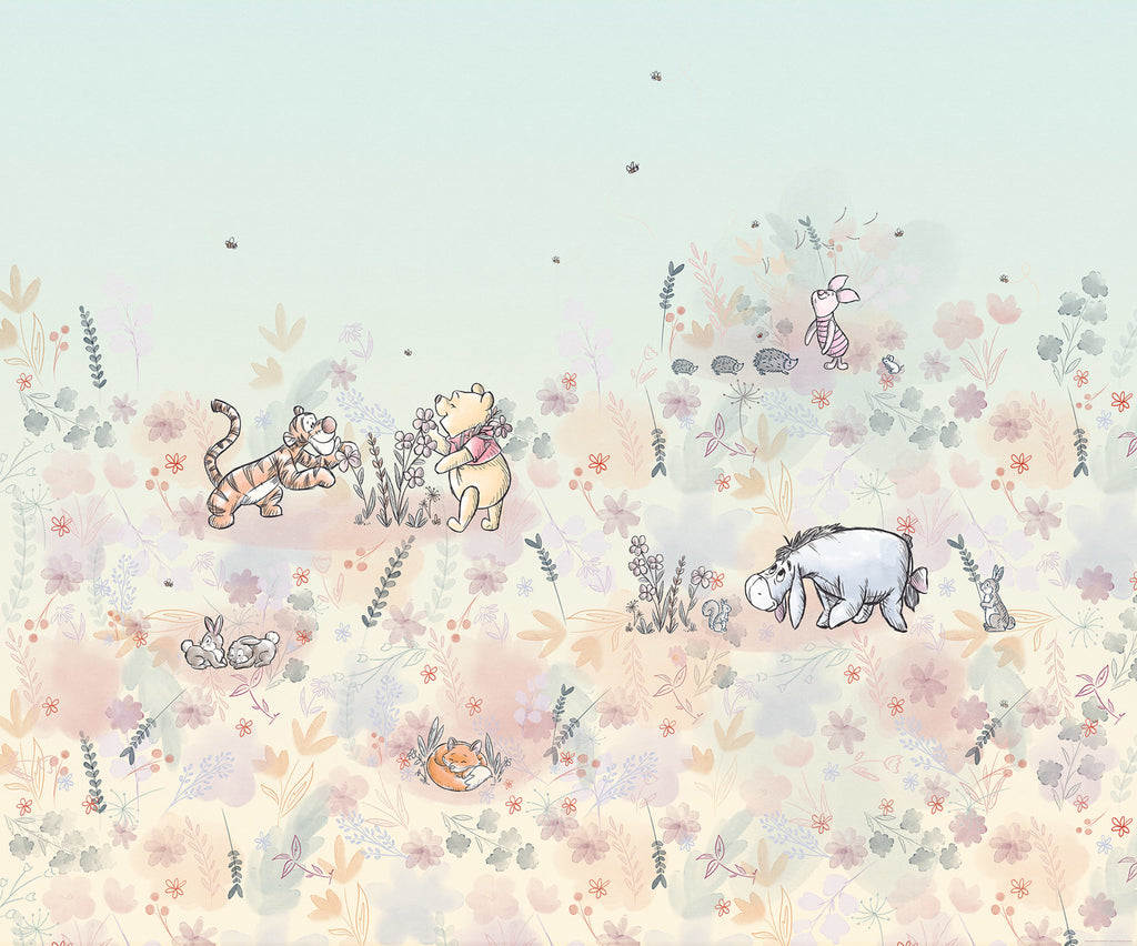 Disney Winnie the Pooh Flowerfield Wall Mural DX6 194 | Yourdecoration.com