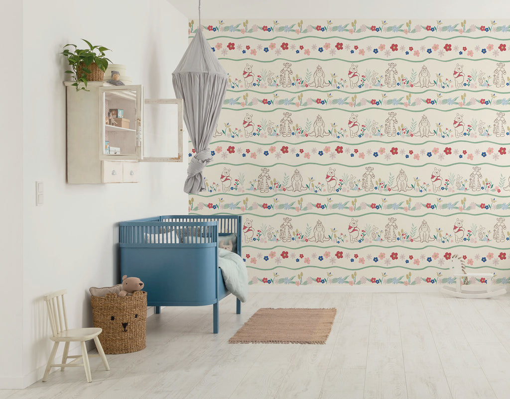 Disney Winnie the Pooh Friends In Garden Interior Wall Mural DX6 237 | Yourdecoration.com