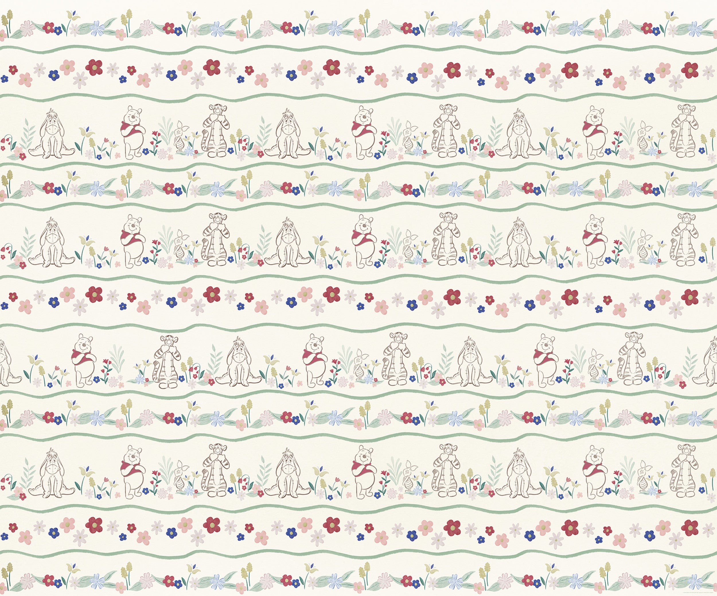 Disney Winnie the Pooh Friends In Garden Wall Mural DX6 237 | Yourdecoration.com
