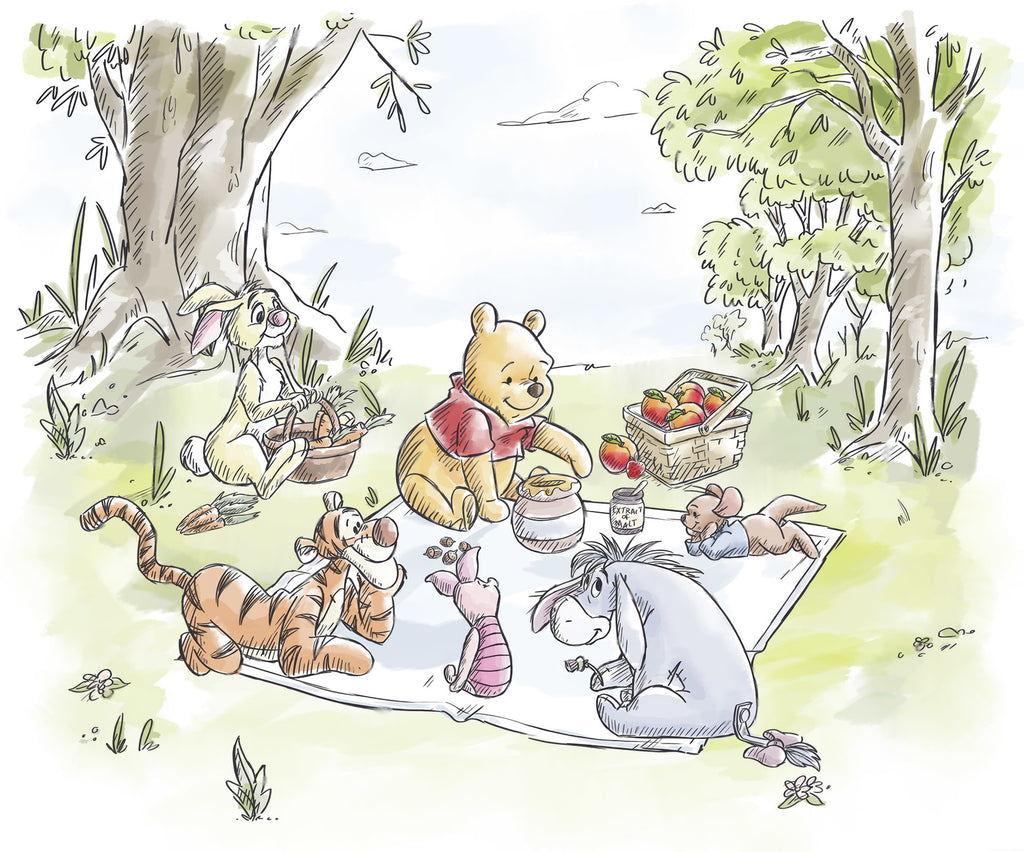 Disney Winnie the Pooh Nice for Picnics Wall Mural DX6 217 | Yourdecoration.com