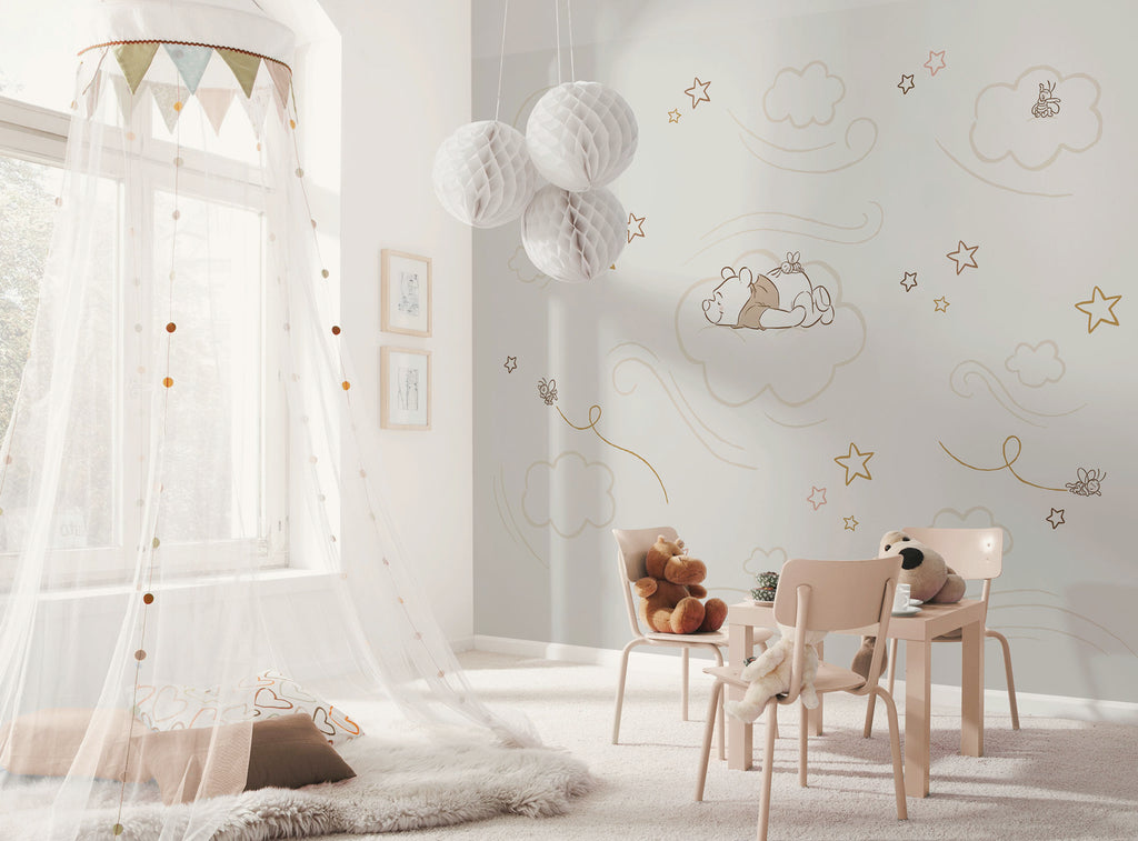 Disney Winnie the Pooh Sleepy little Bear Interior Wall Mural DX6 230 | Yourdecoration.com