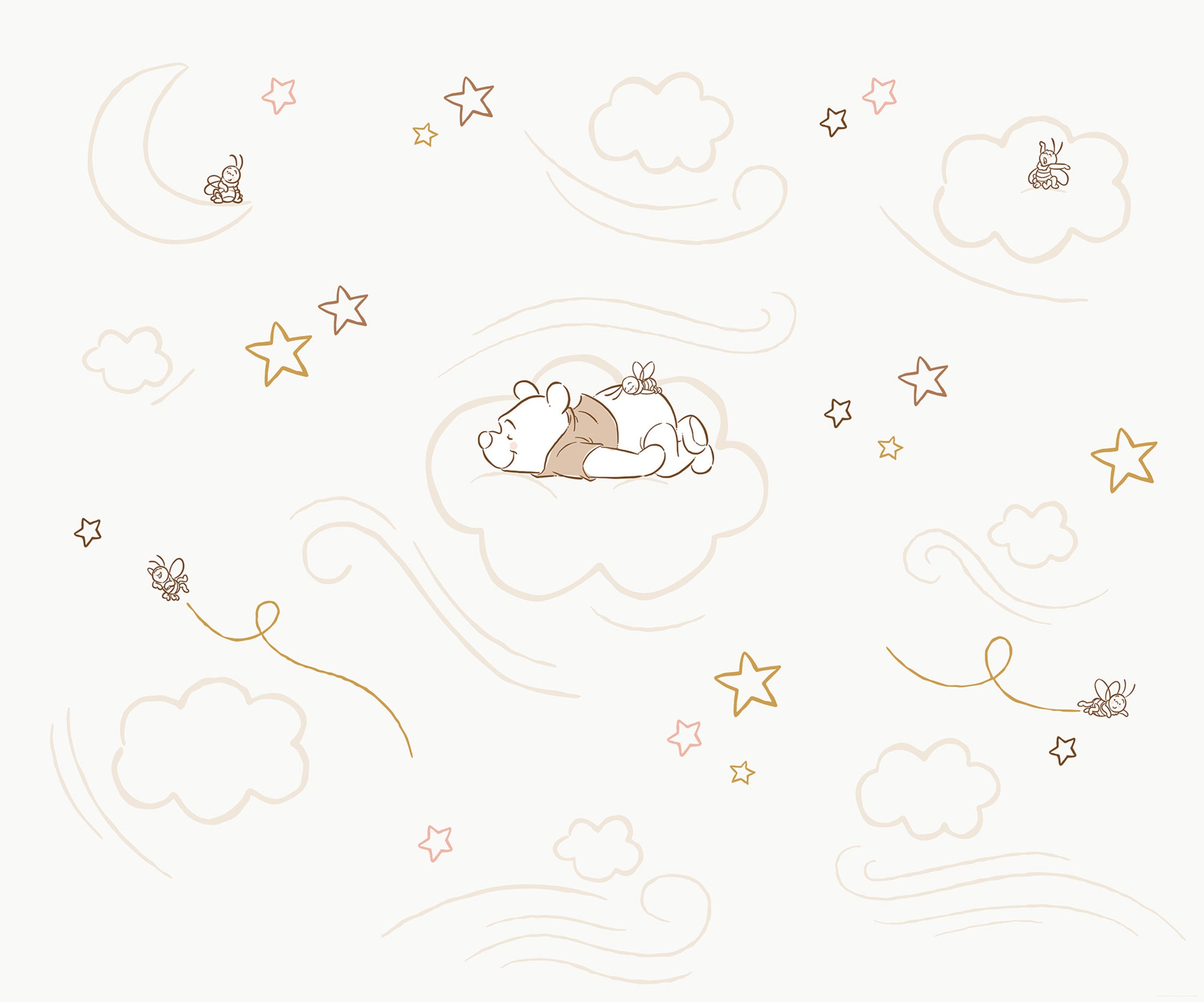 Disney Winnie the Pooh Sleepy little Bear Wall Mural DX6 230 | Yourdecoration.com