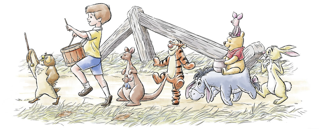 Disney Winnie the Pooh Walk along another Path Wall Mural DX2 172 | Yourdecoration.com