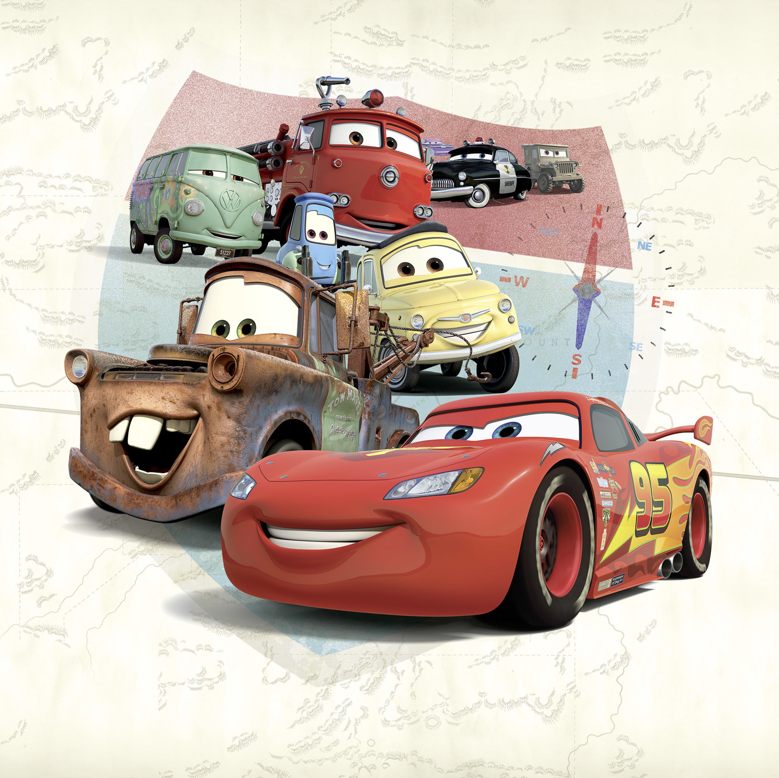 Disney and Pixar Cars Open Road Wall Mural DX5 171 | Yourdecoration.com