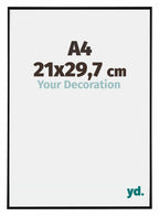 Evry Plastic Photo Frame 21x29 7cm A4 Black High Gloss Front Size | Yourdecoration.com
