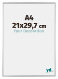 Evry Plastic Photo Frame 21x29 7cm A4 Silver Front Size | Yourdecoration.com