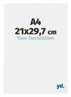 Evry Plastic Photo Frame 21x29 7cm A4 White High Gloss Front Size | Yourdecoration.com