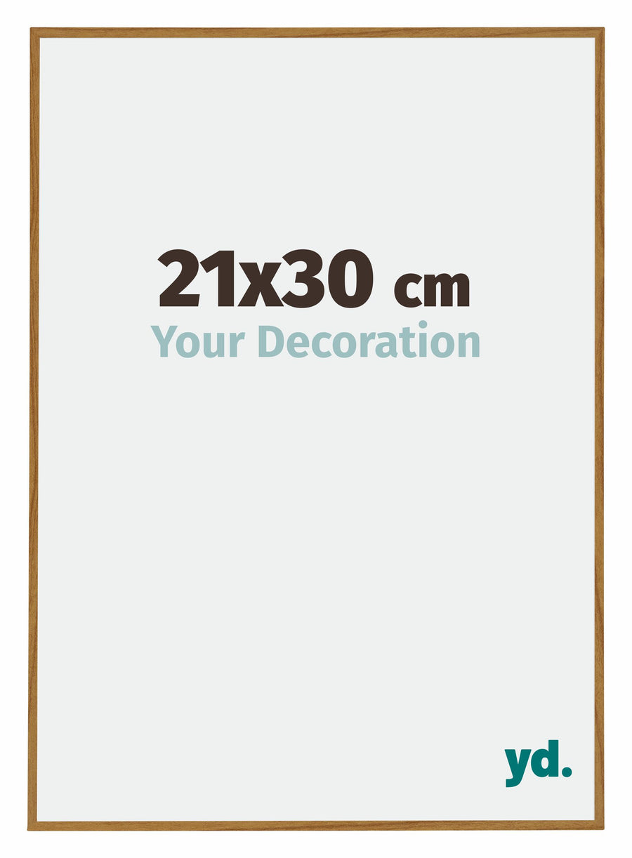 Evry Plastic Photo Frame 21x30cm Beech Light Front Size | Yourdecoration.com