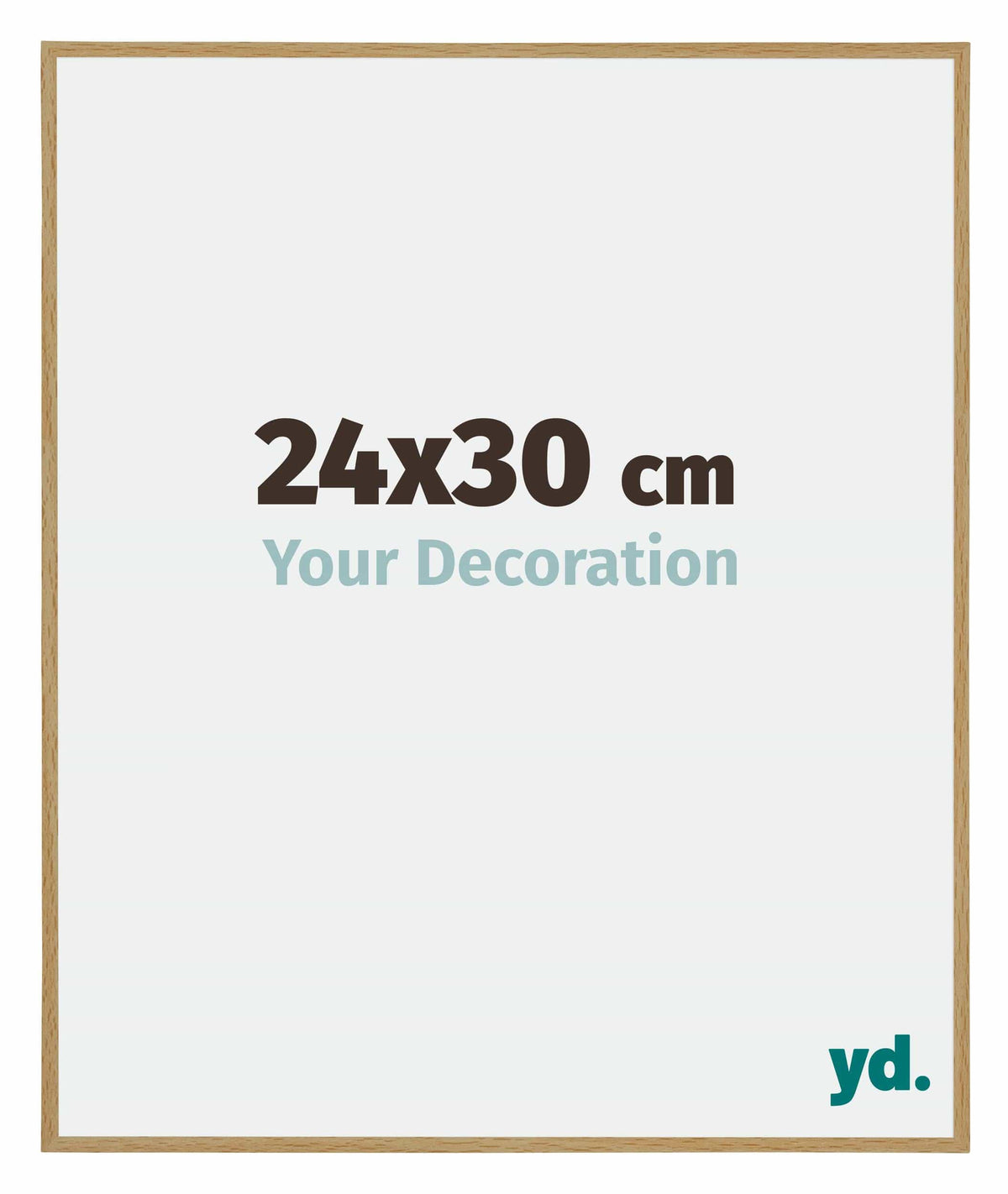 Evry Plastic Photo Frame 24x30cm Beech Light Front Size | Yourdecoration.com