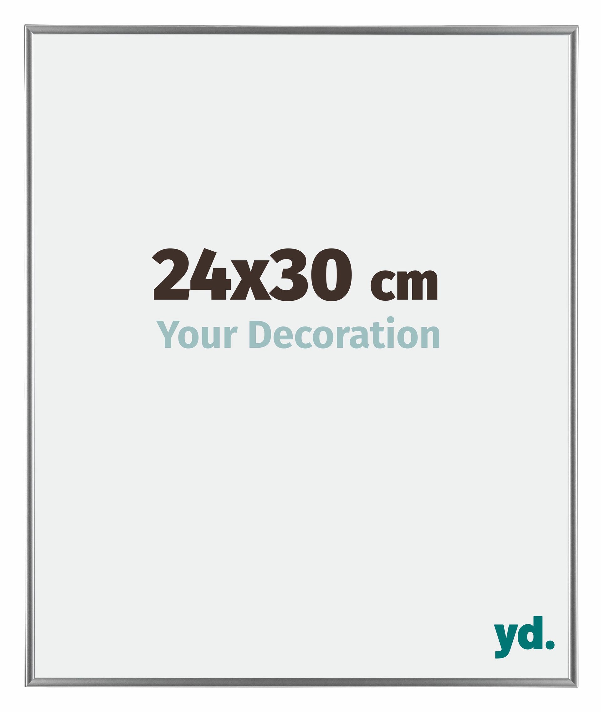 Evry Plastic Photo Frame 24x30cm Silver Front Size | Yourdecoration.com