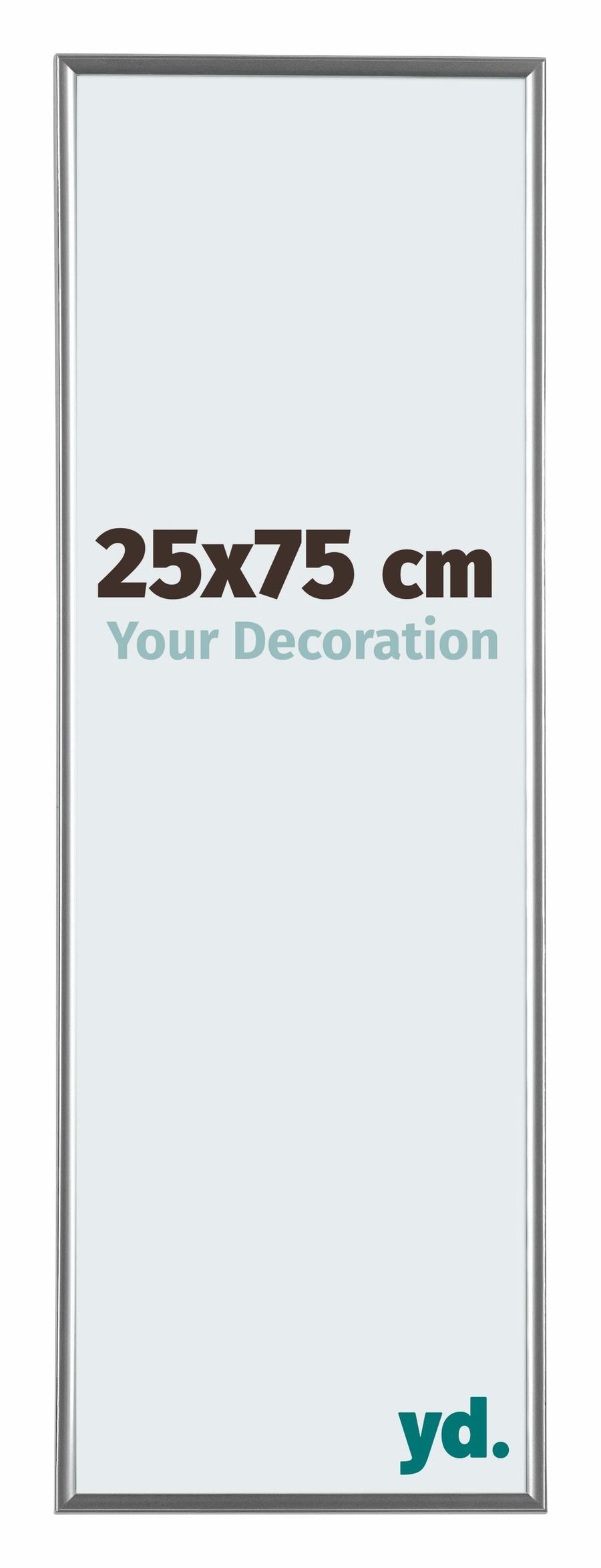 Evry Plastic Photo Frame 25x75cm Silver Front Size | Yourdecoration.com