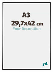 Evry Plastic Photo Frame 29 7x42cm A3 Black High Gloss Front Size | Yourdecoration.com