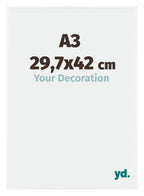 Evry Plastic Photo Frame 29 7x42cm A3 White High Gloss Front Size | Yourdecoration.com