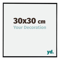 Evry Plastic Photo Frame 30x30cm Black High Gloss Front Size | Yourdecoration.com