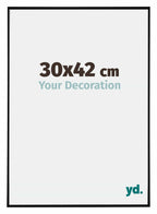 Evry Plastic Photo Frame 30x42cm Black High Gloss Front Size | Yourdecoration.com
