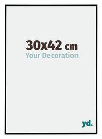 Evry Plastic Photo Frame 30x42cm Black High Gloss Front Size | Yourdecoration.com
