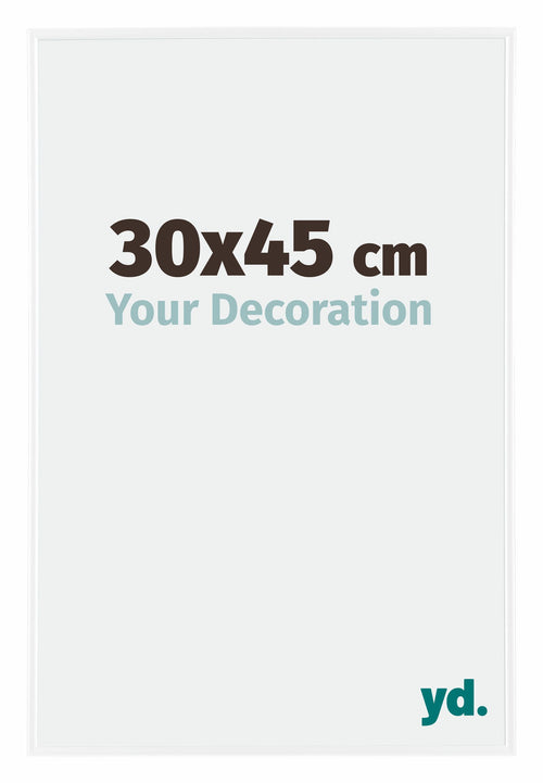 Evry Plastic Photo Frame 30x45cm White High Gloss Front Size | Yourdecoration.com