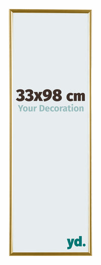 Evry Plastic Photo Frame 33x98cm Gold Front Size | Yourdecoration.com