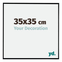 Evry Plastic Photo Frame 35x35cm Black High Gloss Front Size | Yourdecoration.com