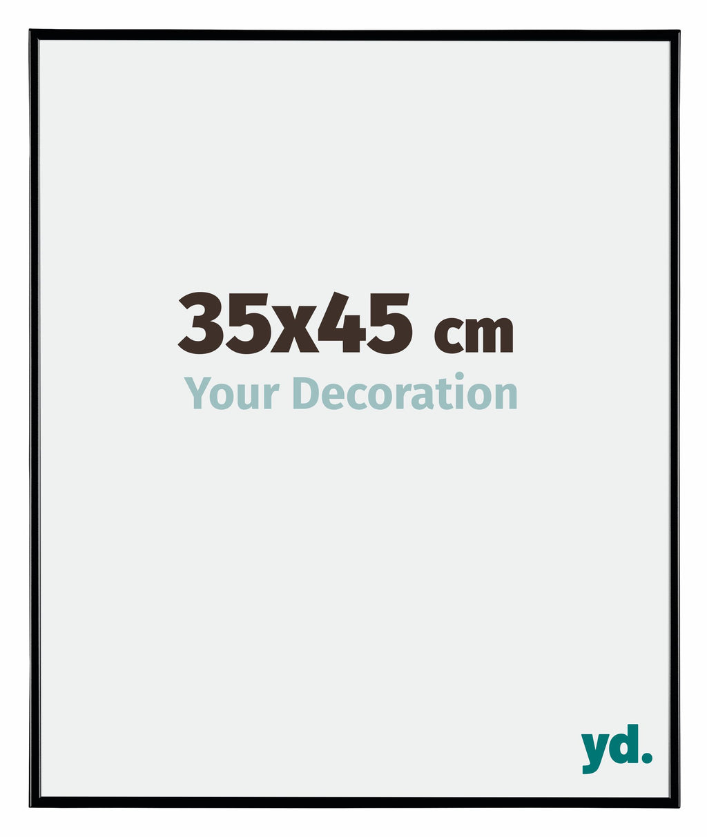 Evry Plastic Photo Frame 35x45cm Black High Gloss Front Size | Yourdecoration.com