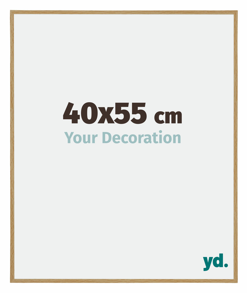 Evry Plastic Photo Frame 40x55cm Beech Light Front Size | Yourdecoration.com