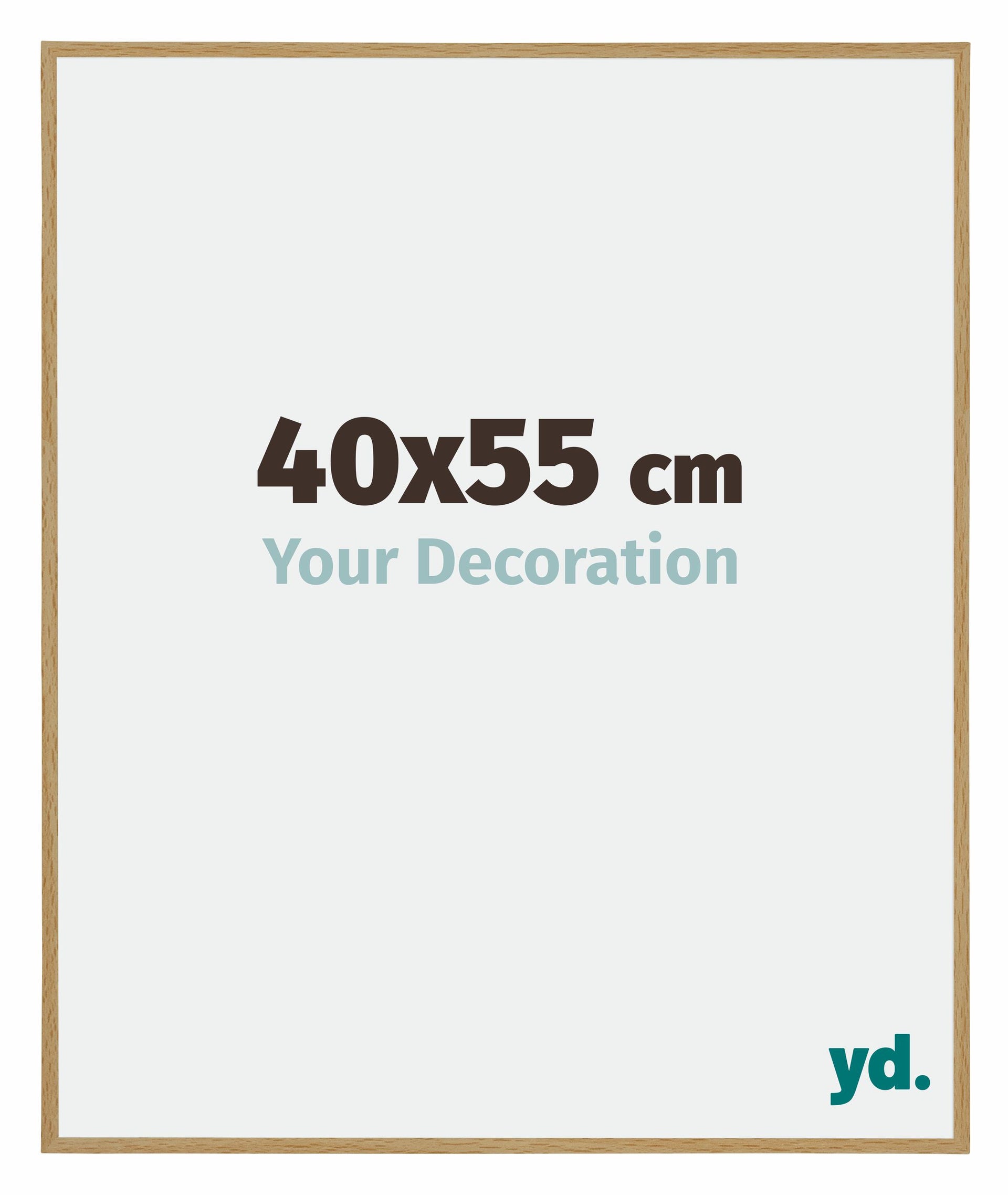Evry Plastic Photo Frame 40x55cm Beech Light Front Size | Yourdecoration.com