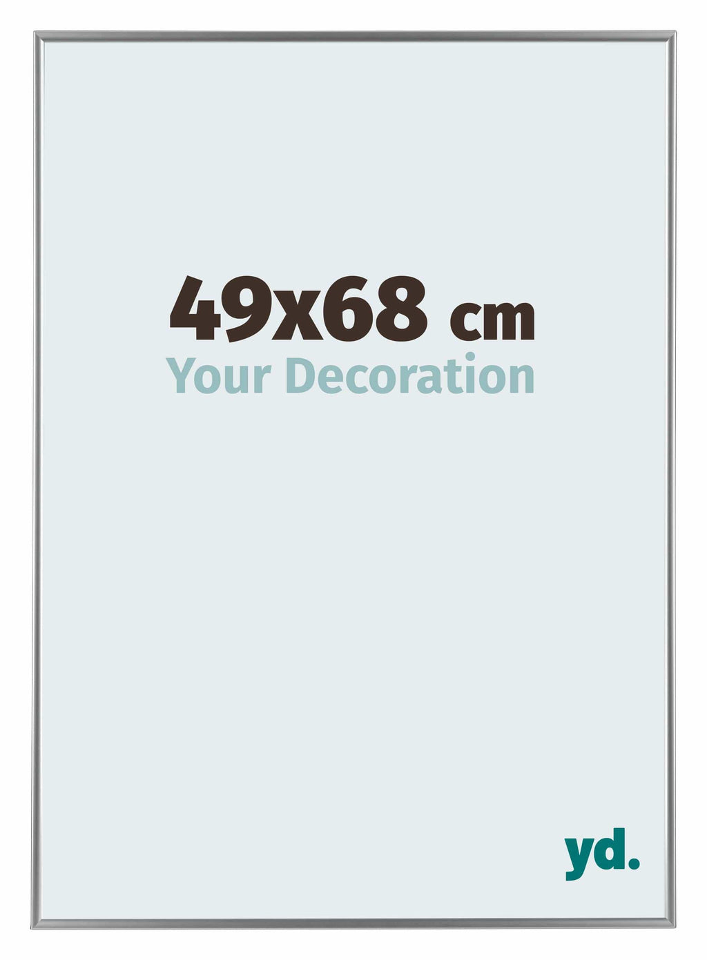 Evry Plastic Photo Frame 49x68cm Silver Front Size | Yourdecoration.com