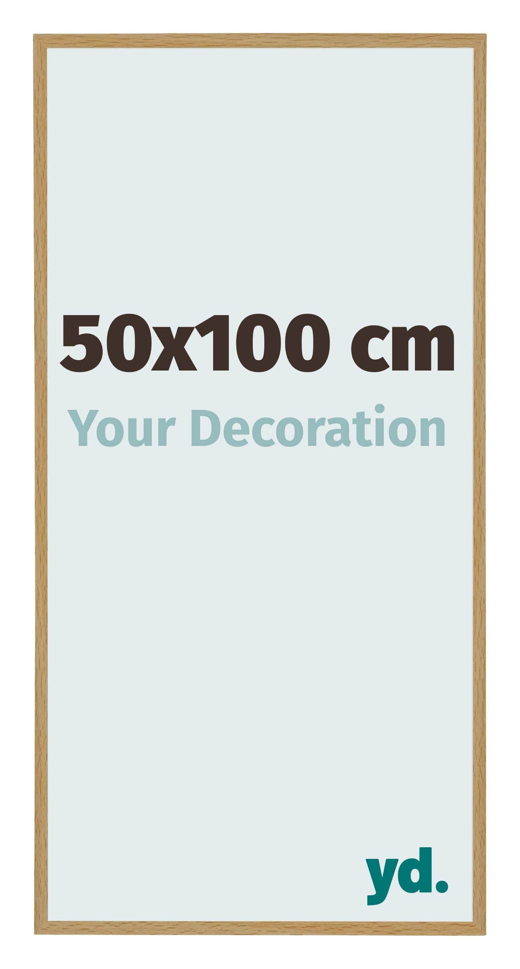 Evry Plastic Photo Frame 50x100cm Beech Light Front Size | Yourdecoration.com
