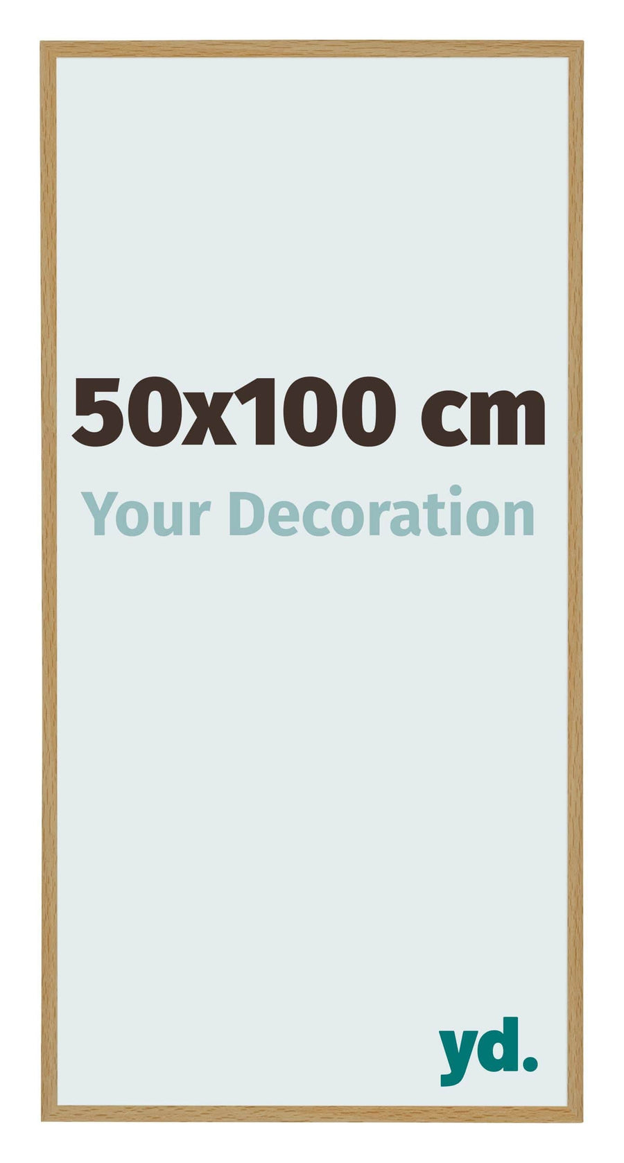 Evry Plastic Photo Frame 50x100cm Beech Light Front Size | Yourdecoration.com