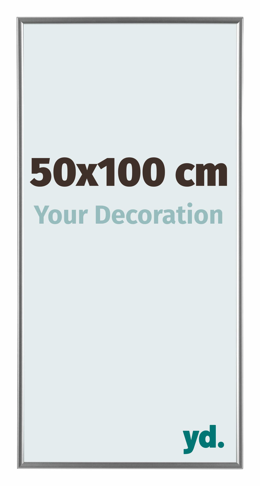 Evry Plastic Photo Frame 50x100cm Silver Front Size | Yourdecoration.com