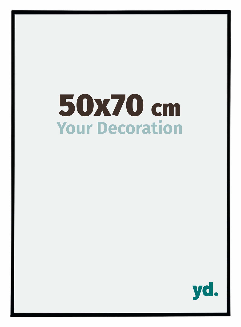Evry Plastic Photo Frame 50x70cm Black Matt Front Size | Yourdecoration.com