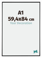 Evry Plastic Photo Frame 59 4x84cm A1 Black High Gloss Front Size | Yourdecoration.com