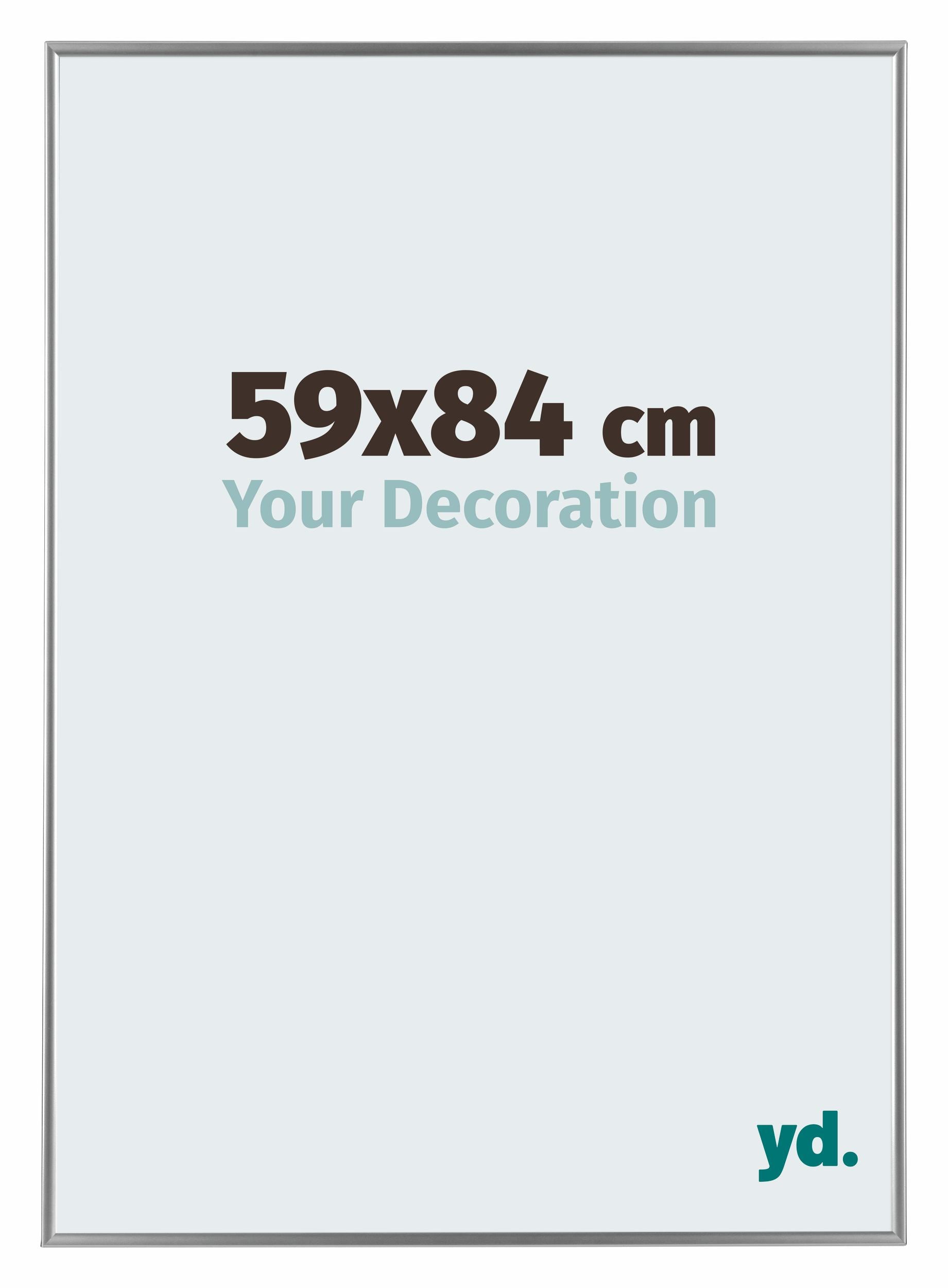 Evry Plastic Photo Frame 59x84cm Silver Front Size | Yourdecoration.com