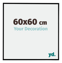 Evry Plastic Photo Frame 60x60cm Black Matt Front Size | Yourdecoration.com