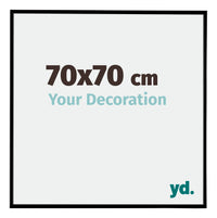 Evry Plastic Photo Frame 70x70cm Black Matt Front Size | Yourdecoration.com