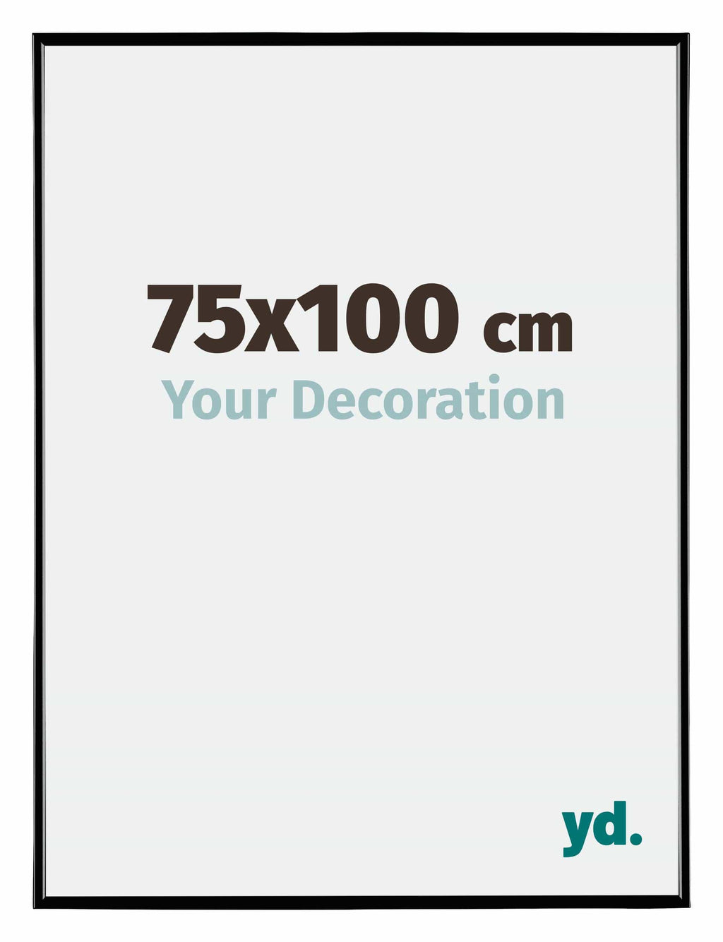 Evry Plastic Photo Frame 75x100cm Black High Gloss Front Size | Yourdecoration.com