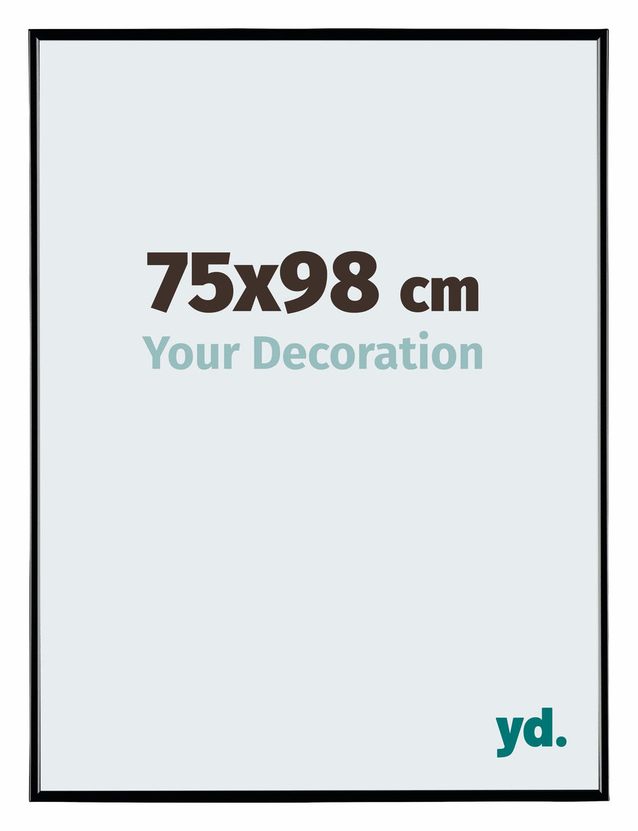Evry Plastic Photo Frame 75x98cm Black High Gloss Front Size | Yourdecoration.com