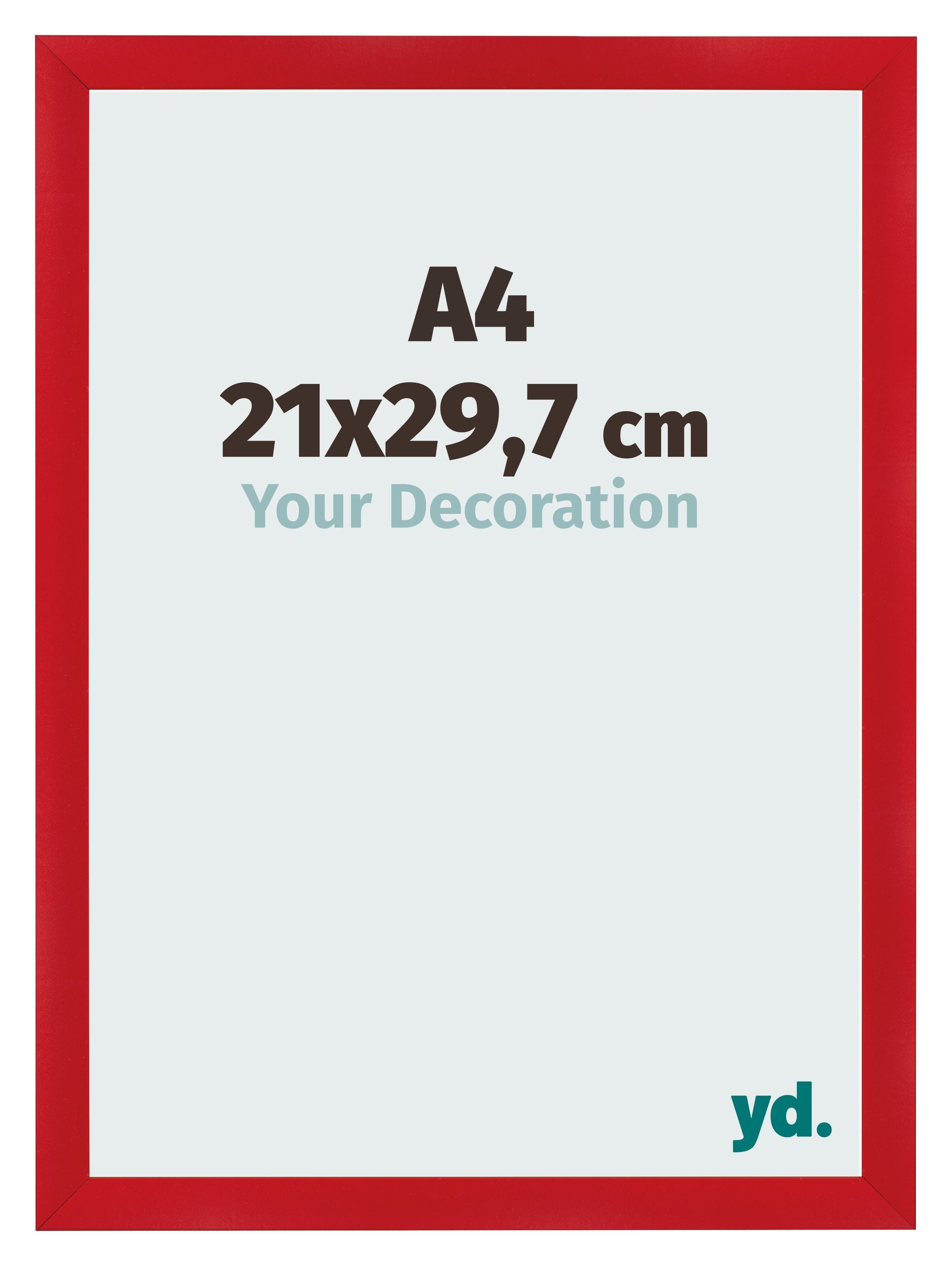 Photo Frame A4 - 21x29,7 cm - Red - MDF - Pisa