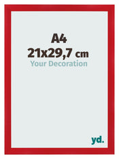 Photo Frame A4 - 21x29,7 cm - Red - MDF - Pisa