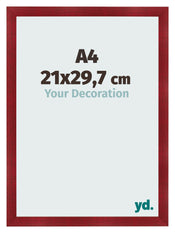 Photo Frame A4 - 21x29,7 cm - Wine Red Swept - MDF - Pisa