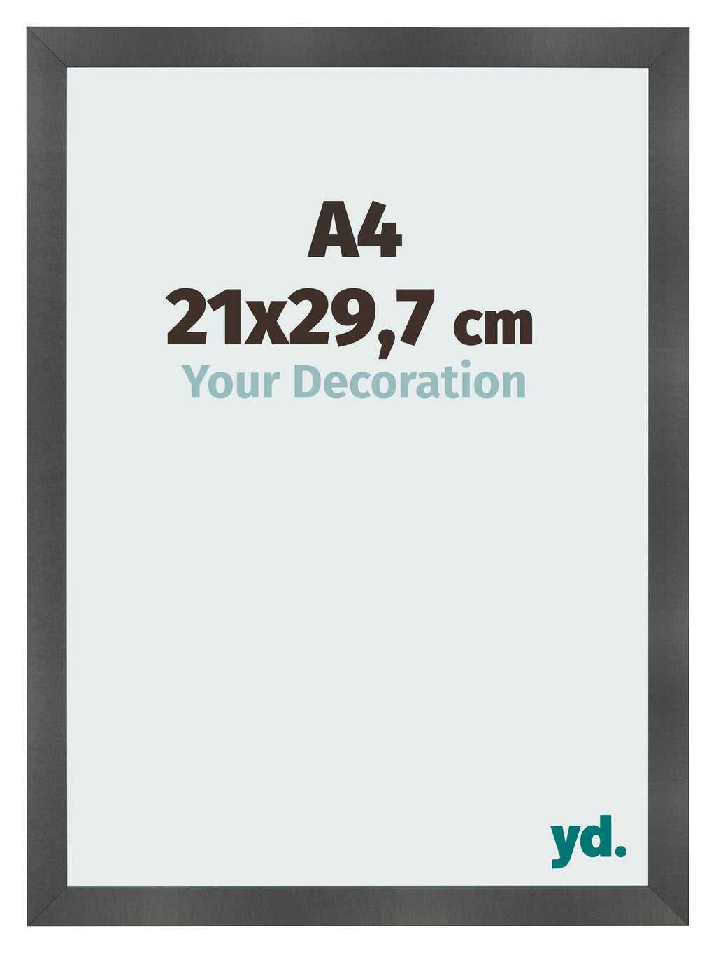Photo Frame A4 - 21x29,7 cm - Black Matte - MDF - Pisa